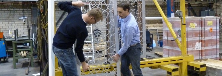 zweten bij de zandzakslingerproef