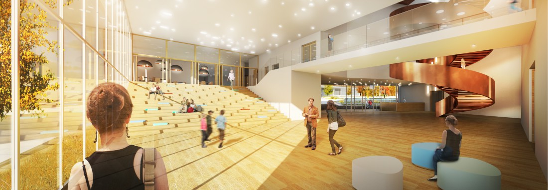 Atelier PRO en WW+ Architektur winnen 2e prijs voor school in Frankfurt am Main