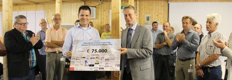 Donatie voor Slachtofferfonds én hoogste punt International Crime Court